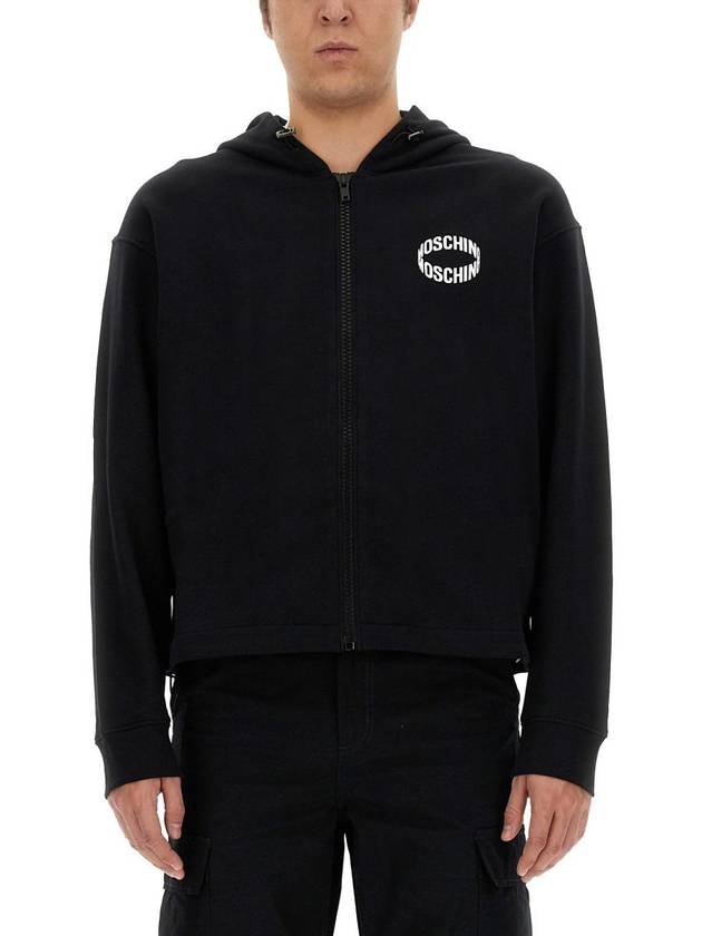 Hooded Sweatshirt 17282028 1555 BLACK - MOSCHINO - BALAAN 2