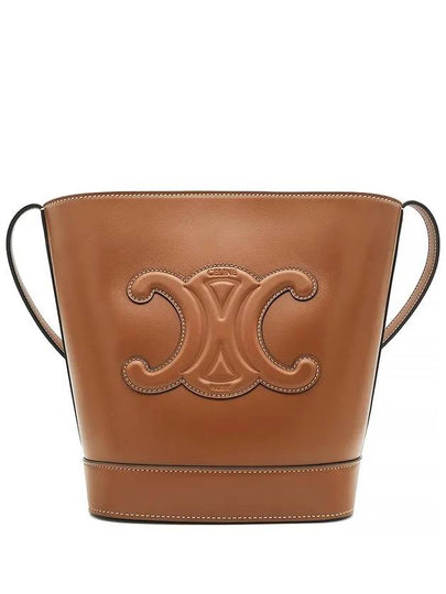 Cuir Triomphe Calfskin Small Bucket Bag Tan - CELINE - BALAAN 2