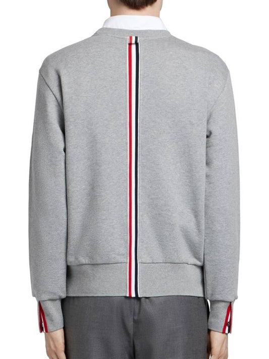 Center Back Stripe Crewneck Sweatshirt Light Grey - THOM BROWNE - BALAAN 2