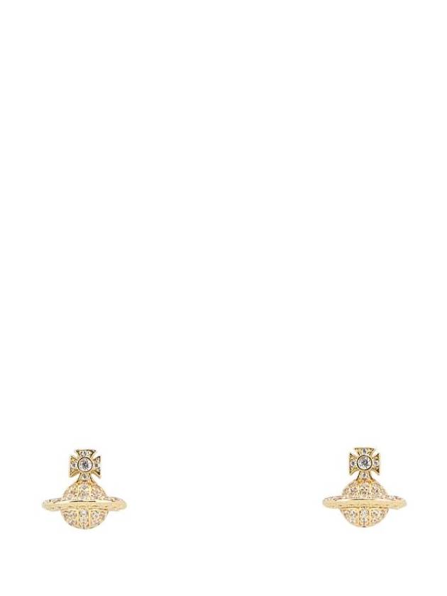 ORB Logo Earrings Gold - VIVIENNE WESTWOOD - BALAAN 1