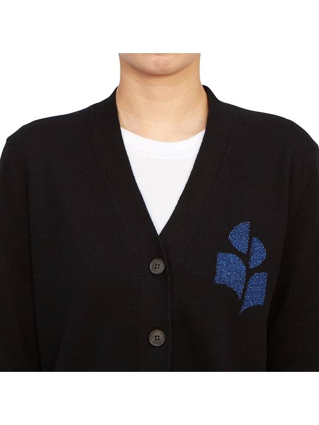 Karin Cotton Cardigan Blue Black - ISABEL MARANT - BALAAN 6