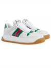 Screener Web Leather Low Top Sneakers White - GUCCI - BALAAN 2