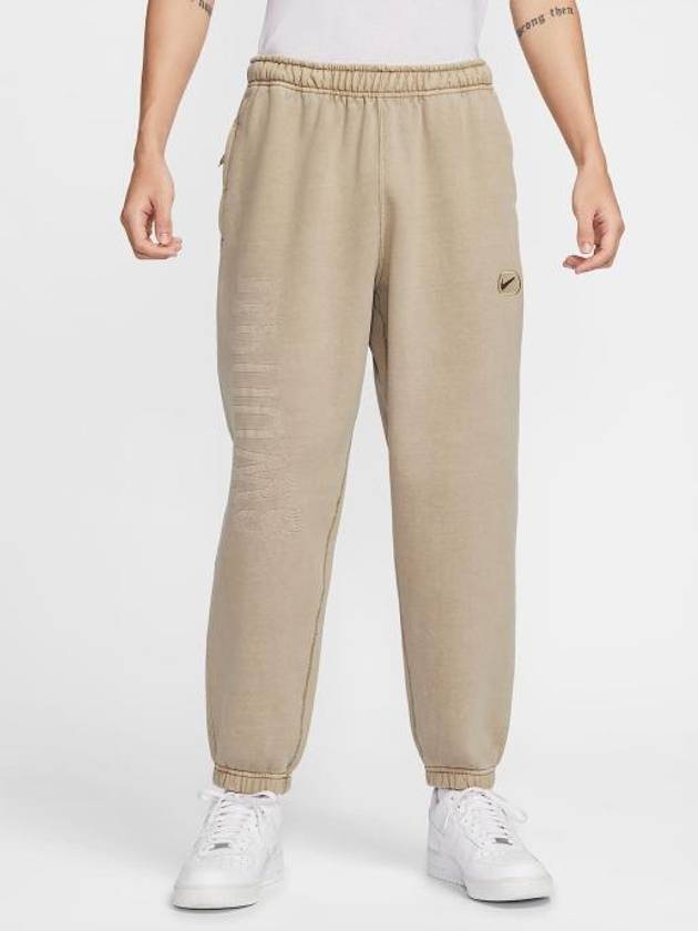 Sportswear Solo Swoosh Track Pants Beige - NIKE - BALAAN 1