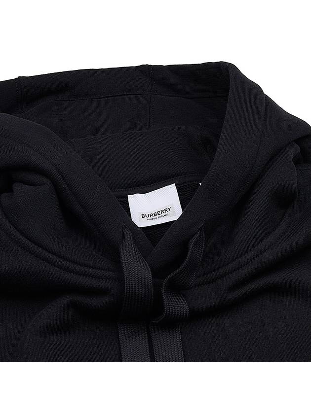 Logo Cotton Hoodie Black - BURBERRY - BALAAN 8