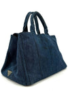 Denim Canapa tote bag and shoulder - PRADA - BALAAN 4