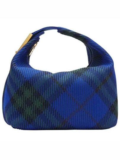 Peg Medium Check Pattern Duffel Bag Blue - BURBERRY - BALAAN 2