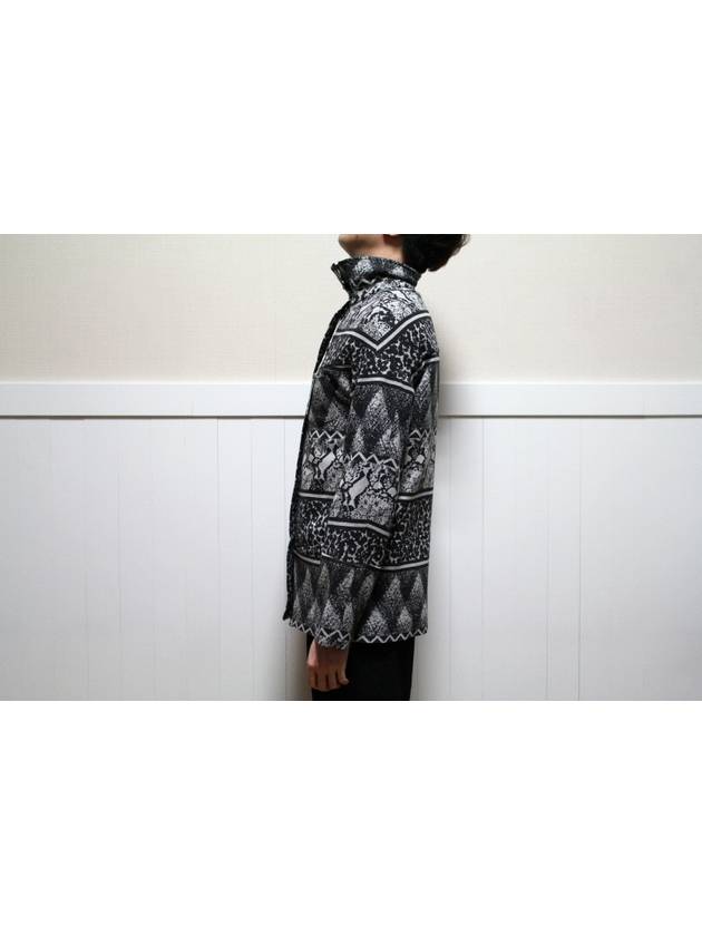 PIERRE black leopard pattern quilted jacket - BALMAIN - BALAAN 5