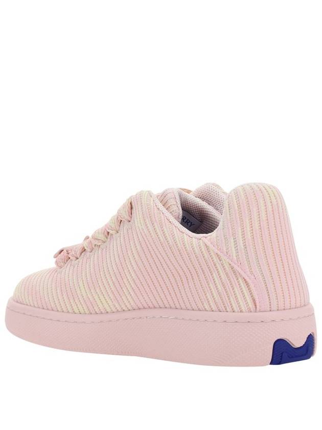 Check Knit Box Low-Top Sneakers Pink - BURBERRY - BALAAN 4