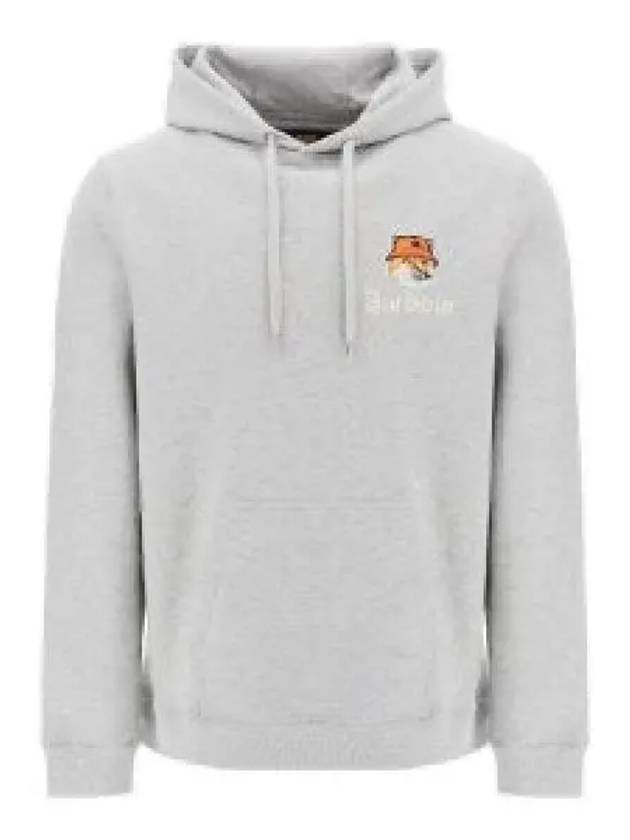 Fox Head Logo Hoodie Grey - BARBOUR - BALAAN 2