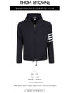 4 Bar Flat Hem Hooded Jacket Navy - THOM BROWNE - BALAAN 3