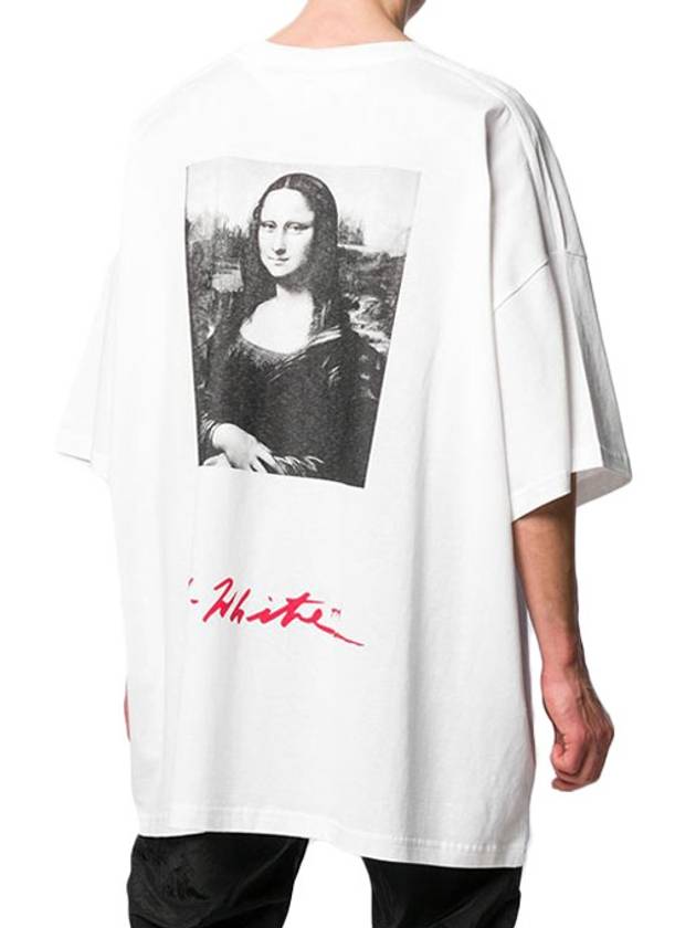 Mona Lisa Print Mega Overfit T-Shirt OMAA066S191850050110 - OFF WHITE - BALAAN 4