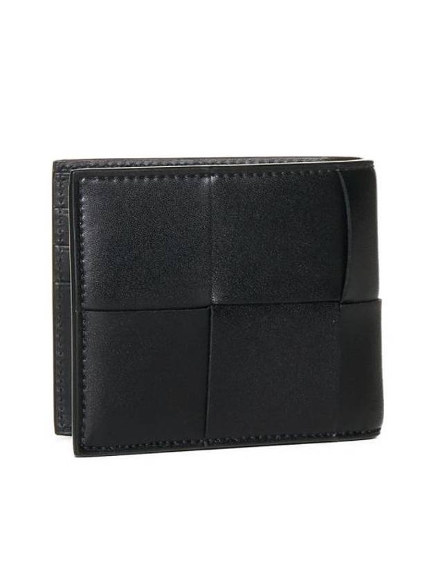 Intrecciato Coin Pocket Half Wallet Black - BOTTEGA VENETA - BALAAN 4