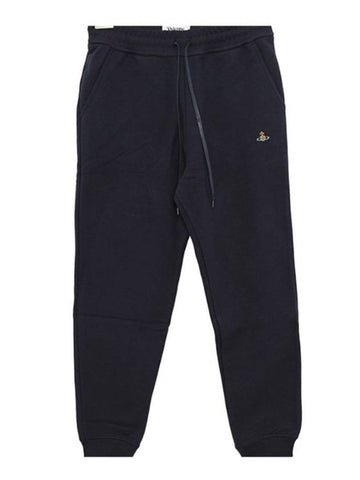 Women's ORB Embroidered Logo Classic Jogger Track Pants Navy - VIVIENNE WESTWOOD - BALAAN 1