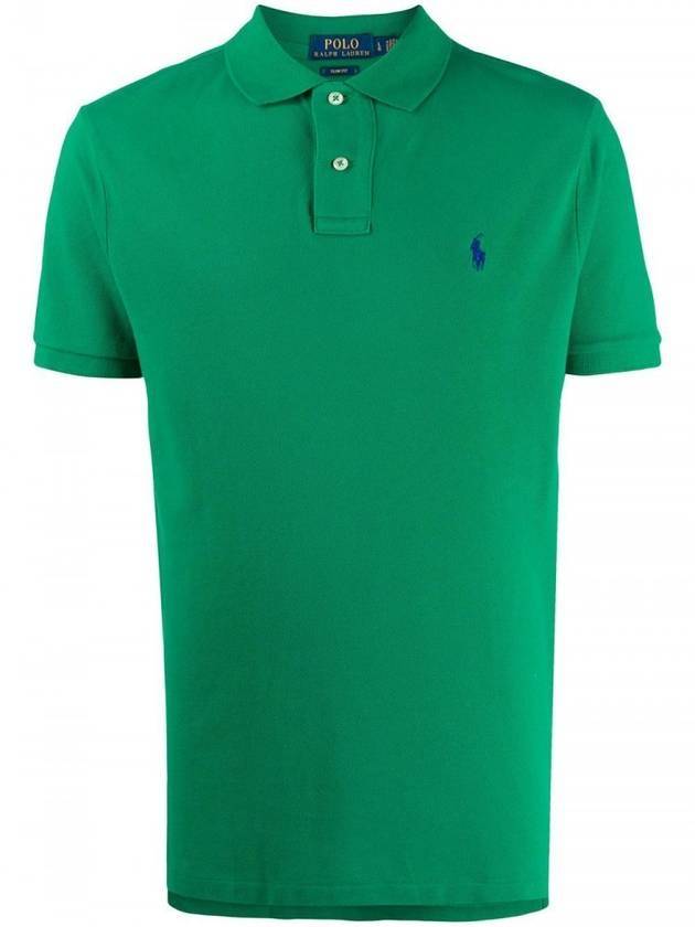 Men's Pony Slim Fit Short Sleeve Polo Shirt Green - POLO RALPH LAUREN - BALAAN 1