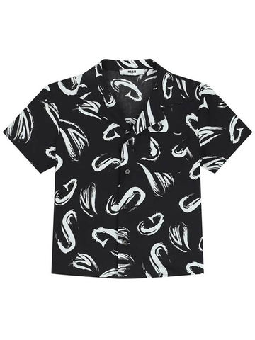 Kids Logo Pattern Short Sleeve Shirt S4MSJBSI244 110 - MSGM - BALAAN 1