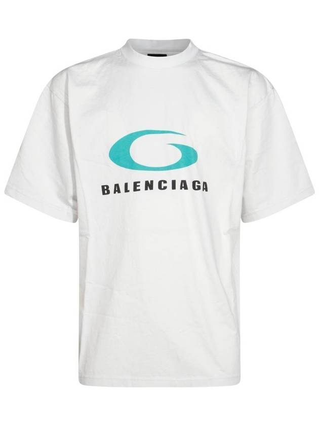 Logo Print Cotton Short Sleeve T-Shirt White - BALENCIAGA - BALAAN 1