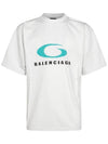 Logo Print Cotton Short Sleeve T-Shirt White - BALENCIAGA - BALAAN 1