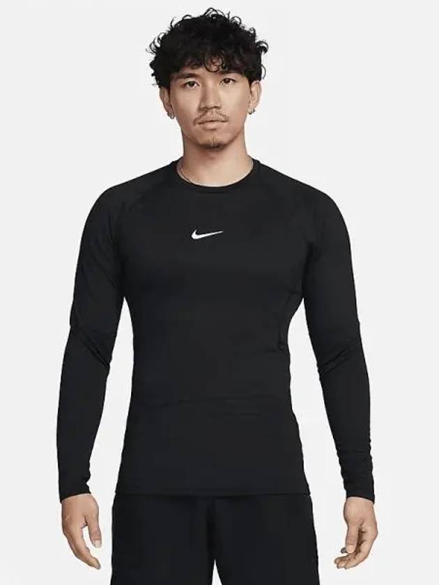 Pro Warm Men s Long Sleeve Top Black White FB7983 010 756632 - NIKE - BALAAN 1