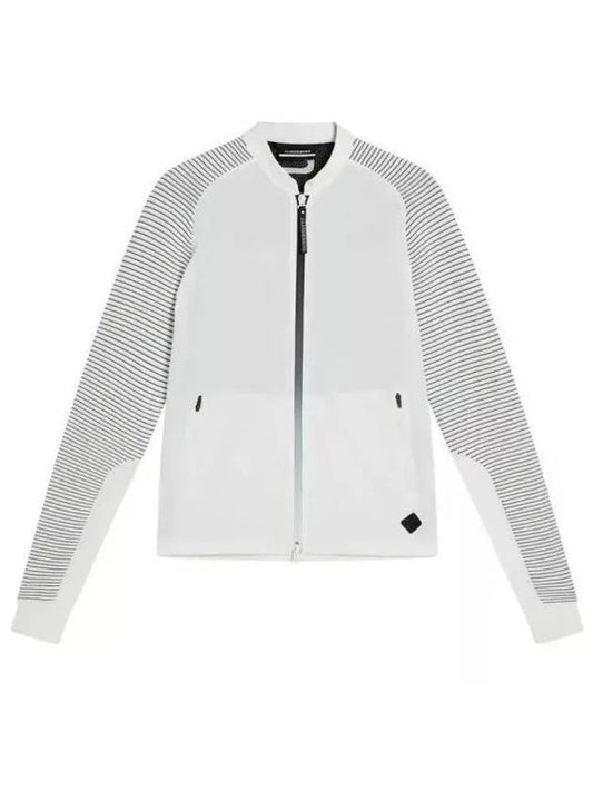 Rosa Hybrid Knit Zip-Up Jacket White - J.LINDEBERG - BALAAN 2