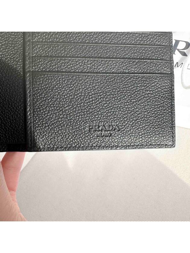 Triangle Logo Vitello Micro Grain 3 fold Half Wallet 2MO100 2CB2 F0002 - PRADA - BALAAN 9