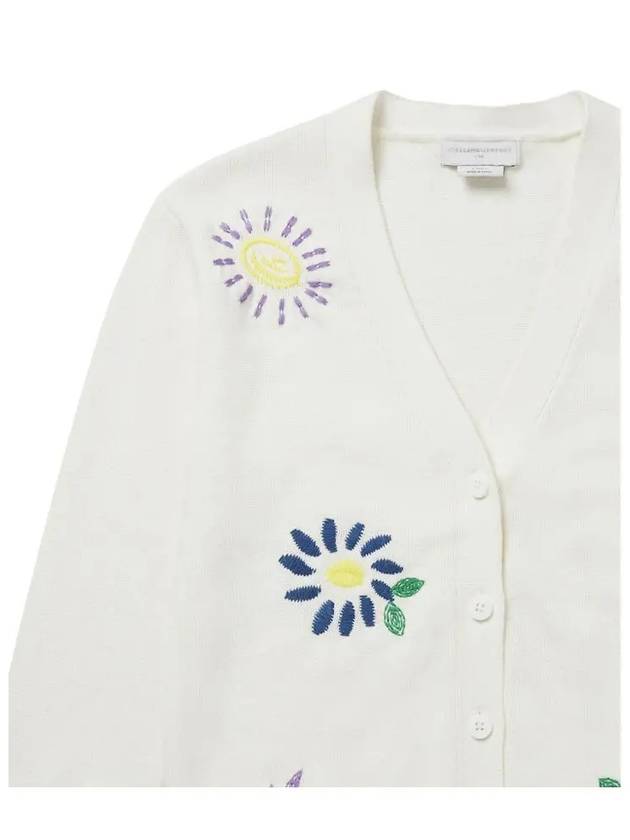 Kids Flower Embroidered Cardigan 603005 SQM05 9100 - STELLA MCCARTNEY - BALAAN 4