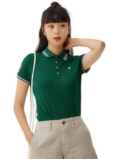 30 points paid W Wimbledon pique polo shirt green - POLO RALPH LAUREN - BALAAN 1