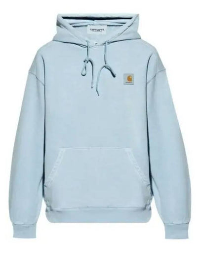 Logo Patch Drawstring Hoodie Dusty Ice - CARHARTT WIP - BALAAN 2