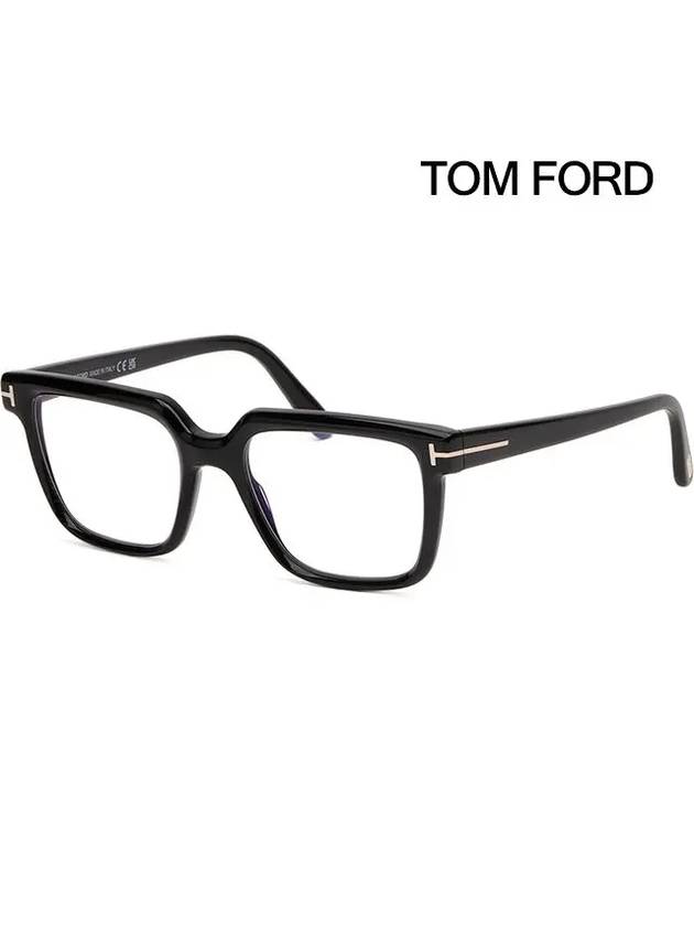 Blue light blocking glasses frame TF5889B 001 square horn - TOM FORD - BALAAN 7