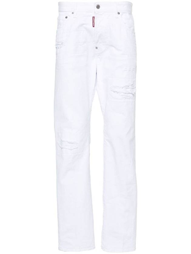 Denim Straight Pants S71LB1353STN833100 WHITE - DSQUARED2 - BALAAN 2