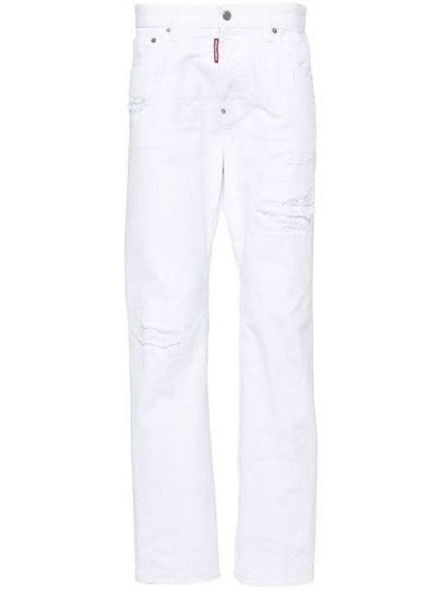 Denim Straight Pants S71LB1353STN833100 WHITE - DSQUARED2 - BALAAN 2