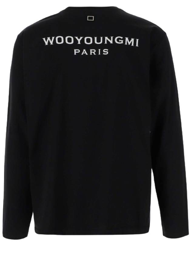 Cotton Back Logo Long Sleeve T-Shirt Black - WOOYOUNGMI - BALAAN 2