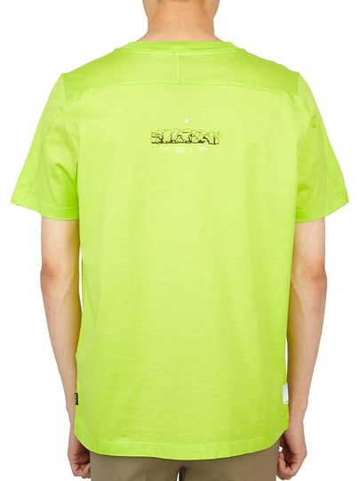 Shadow Back Graphic Print Short Sleeve T-Shirt Green - STONE ISLAND - BALAAN 2