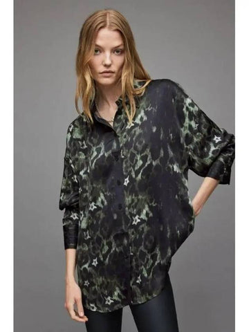 Inez Celia Shirt WH006X 4126 05 Emerald - ALLSAINTS - BALAAN 1