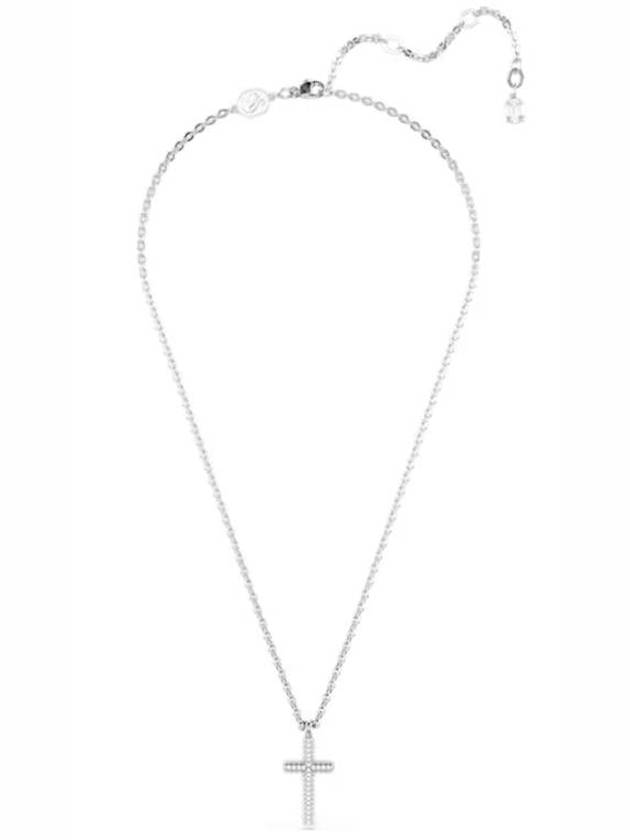 Insigne Pave Cross Rhodium Necklace White - SWAROVSKI - BALAAN 3