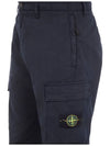 Compass Badge Gabardine Cargo Straight Pants Navy - STONE ISLAND - BALAAN 4