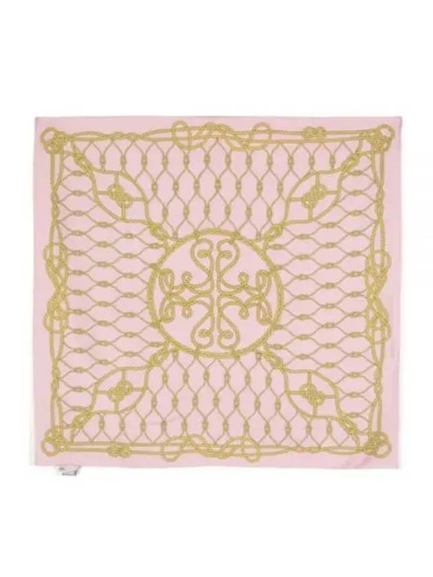 Rope Logo Silk Neckerchief Pink - TORY BURCH - BALAAN 1