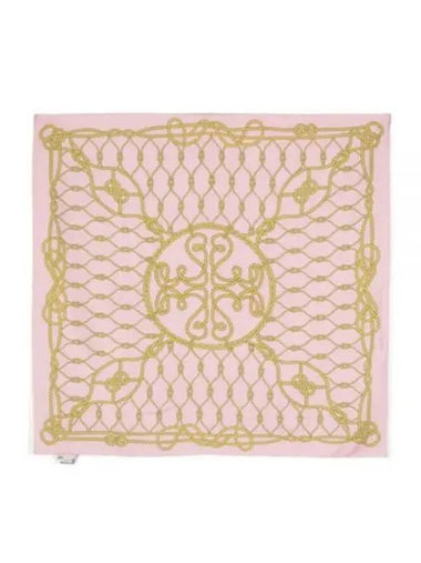 Rope Logo Silk Neckerchief Pink - TORY BURCH - BALAAN 1