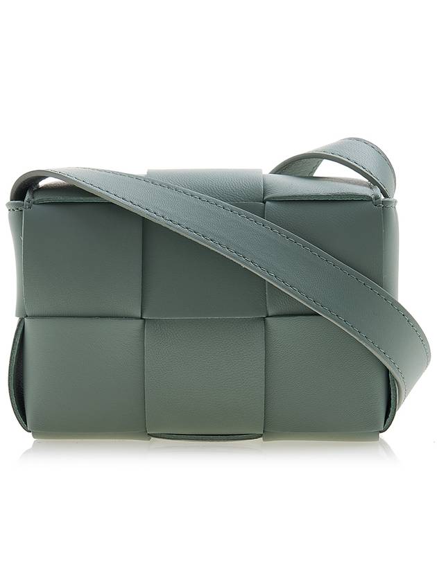 Intrecciato Cassette Small Cross Bag Light Green - BOTTEGA VENETA - BALAAN 4