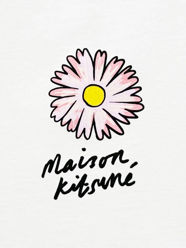 Floating Flower Short Sleeve T-Shirt White - MAISON KITSUNE - BALAAN 5