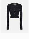 Samantha Cropped Cardigan Black - VIVIENNE WESTWOOD - BALAAN 2