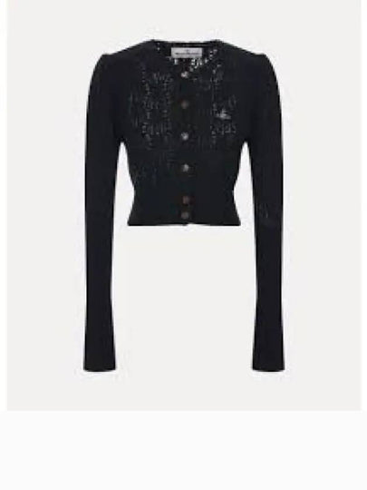 Samantha Cropped Cardigan Black - VIVIENNE WESTWOOD - BALAAN 2