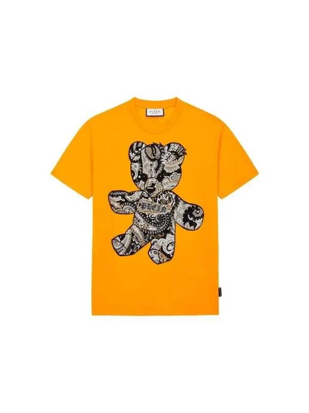 Men's Glass Teddy Bear TShirt Orange 271179 - PHILIPP PLEIN - BALAAN 1