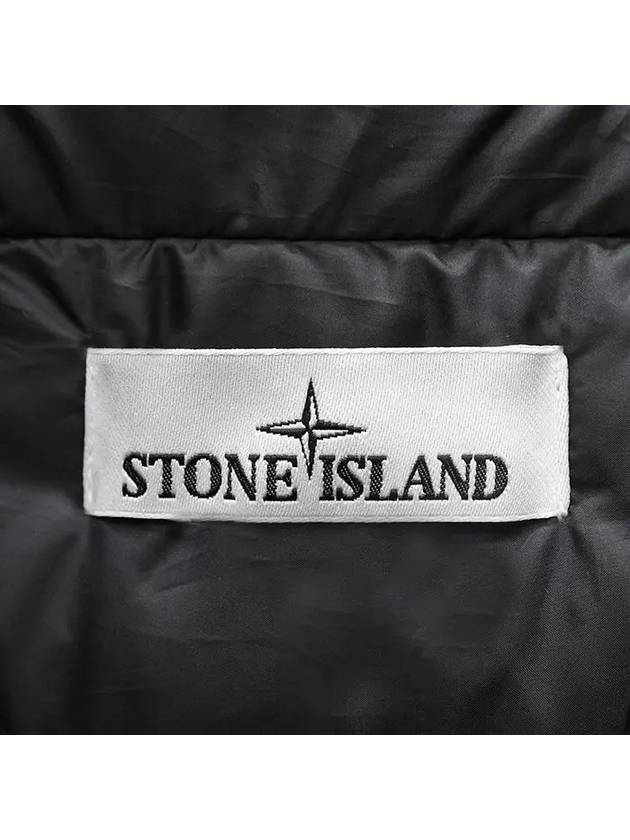 Logo David TC Down Hooded Jacket Black - STONE ISLAND - BALAAN 4