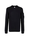 Men's Lens Wappen Pocket Knit Top Navy - CP COMPANY - BALAAN 1