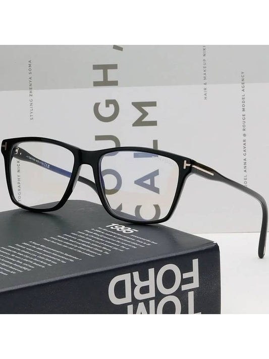 Blue light blocking glasses frame TF5817B 001 square horn rim black - TOM FORD - BALAAN 2