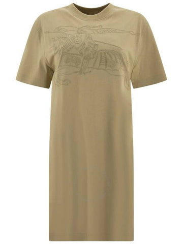 Burberry EKD Embroidered Cotton T-Shirt Dress, Size Medium - BURBERRY - BALAAN 1