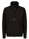 Lens Wappen Soft Shell Zip-Up Jacket Black - CP COMPANY - BALAAN 2