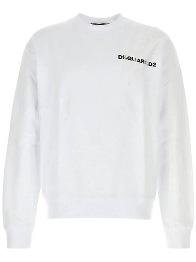 Logo Print Sweatshirt White - DSQUARED2 - BALAAN 2