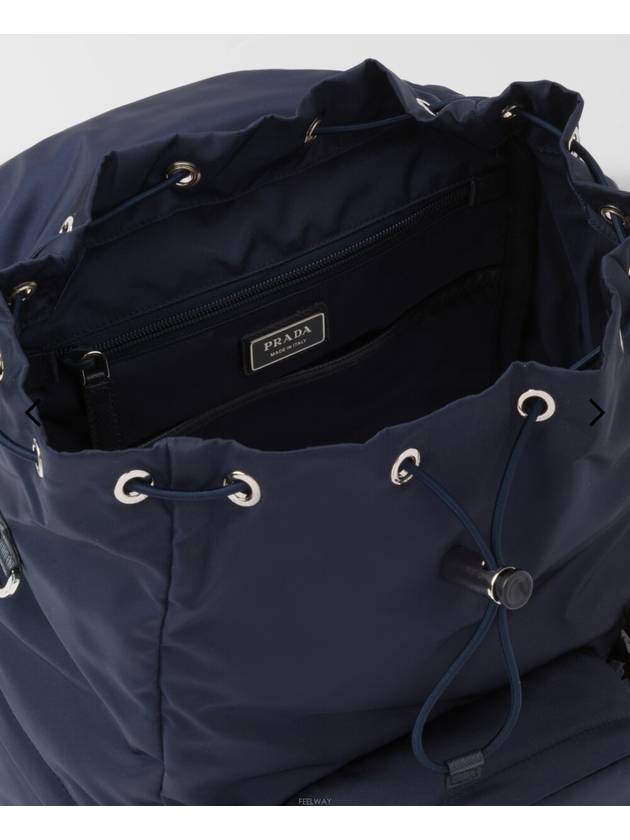 Re-Nylon Saffiano Leather Backpack Navy - PRADA - BALAAN 6