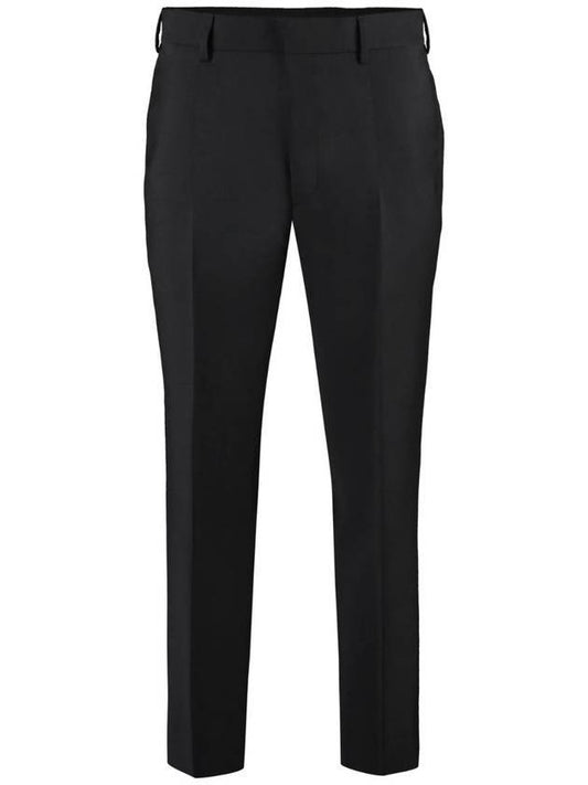 mohair wool straight pants black - PRADA - BALAAN 1